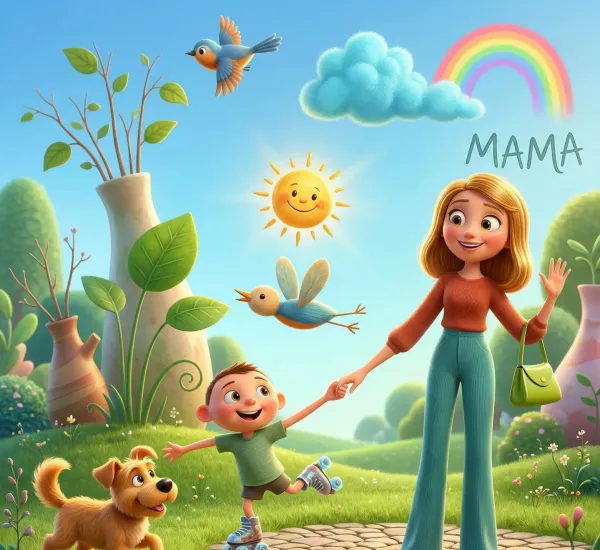 Child's drawing transformed into Pixar-style 3D art with polished rendering