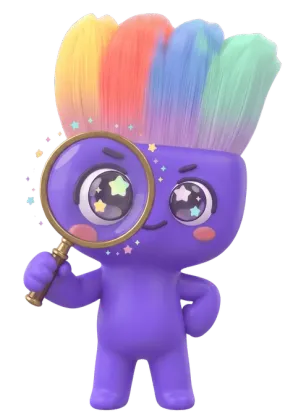 Sparky the mascot playing I Spy