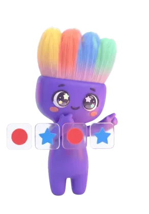 Sparky the mascot playing What's Next?